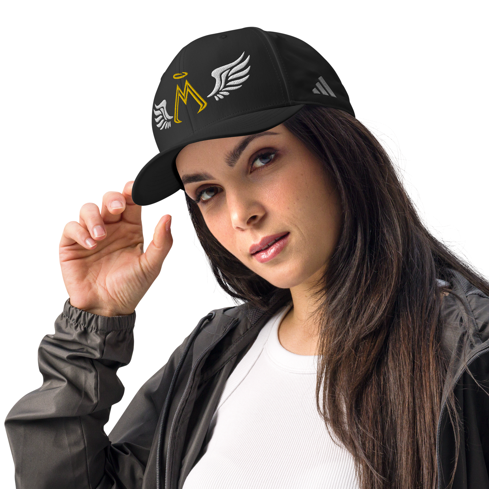 Black Adidas Performance Cap With Embroidered Classic MM Iconic Logo