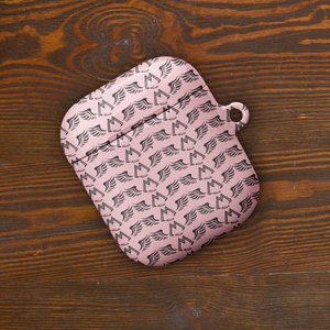 Pink AirPods Cases With Duplicated Black MM Iconic Logo