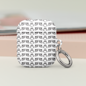 White AirPods Cases With Duplicated Black MM Iconic Logo