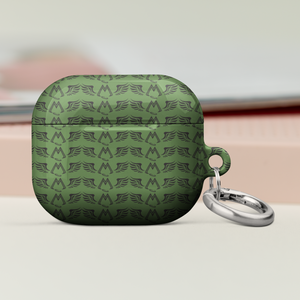 Army Green AirPods Cases With Duplicated Black MM Iconic Logo