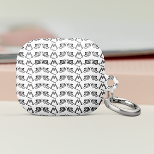 White AirPods Cases With Duplicated Black MM Iconic Logo