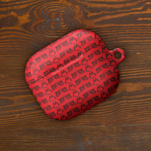 Red AirPods Cases With Duplicated Black MM Iconic Logo