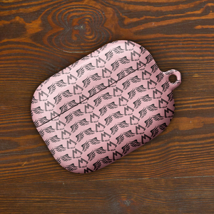 Pink AirPods Cases With Duplicated Black MM Iconic Logo