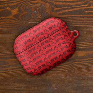Red AirPods Cases With Duplicated Black MM Iconic Logo