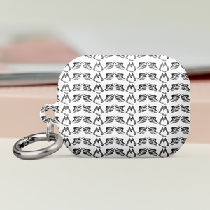 White AirPods Cases With Duplicated Black MM Iconic Logo