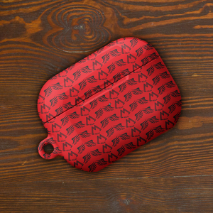Red AirPods Cases With Duplicated Black MM Iconic Logo