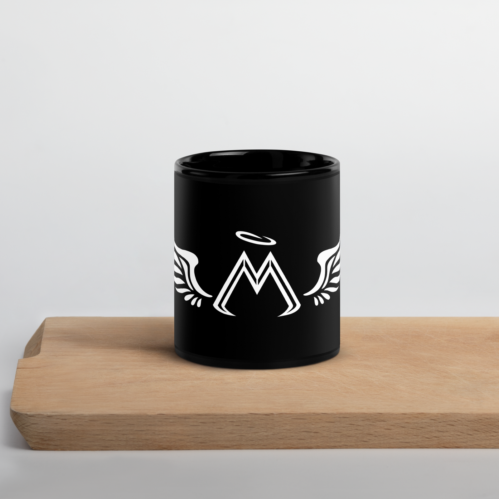 Black Glossy 11 oz Mug With White MM Iconic Logo