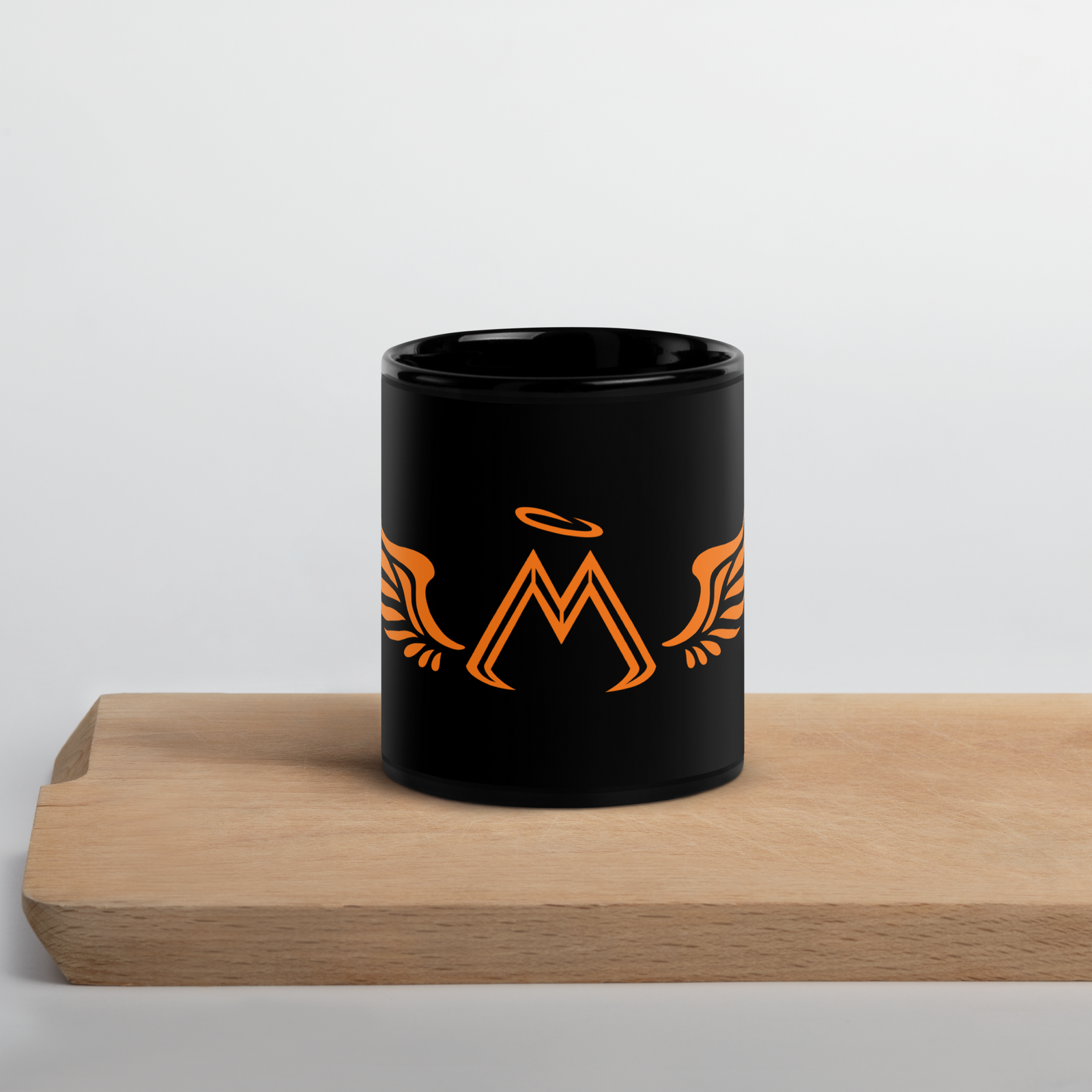 Black Glossy 11 oz Mug With Orange MM Iconic Logo