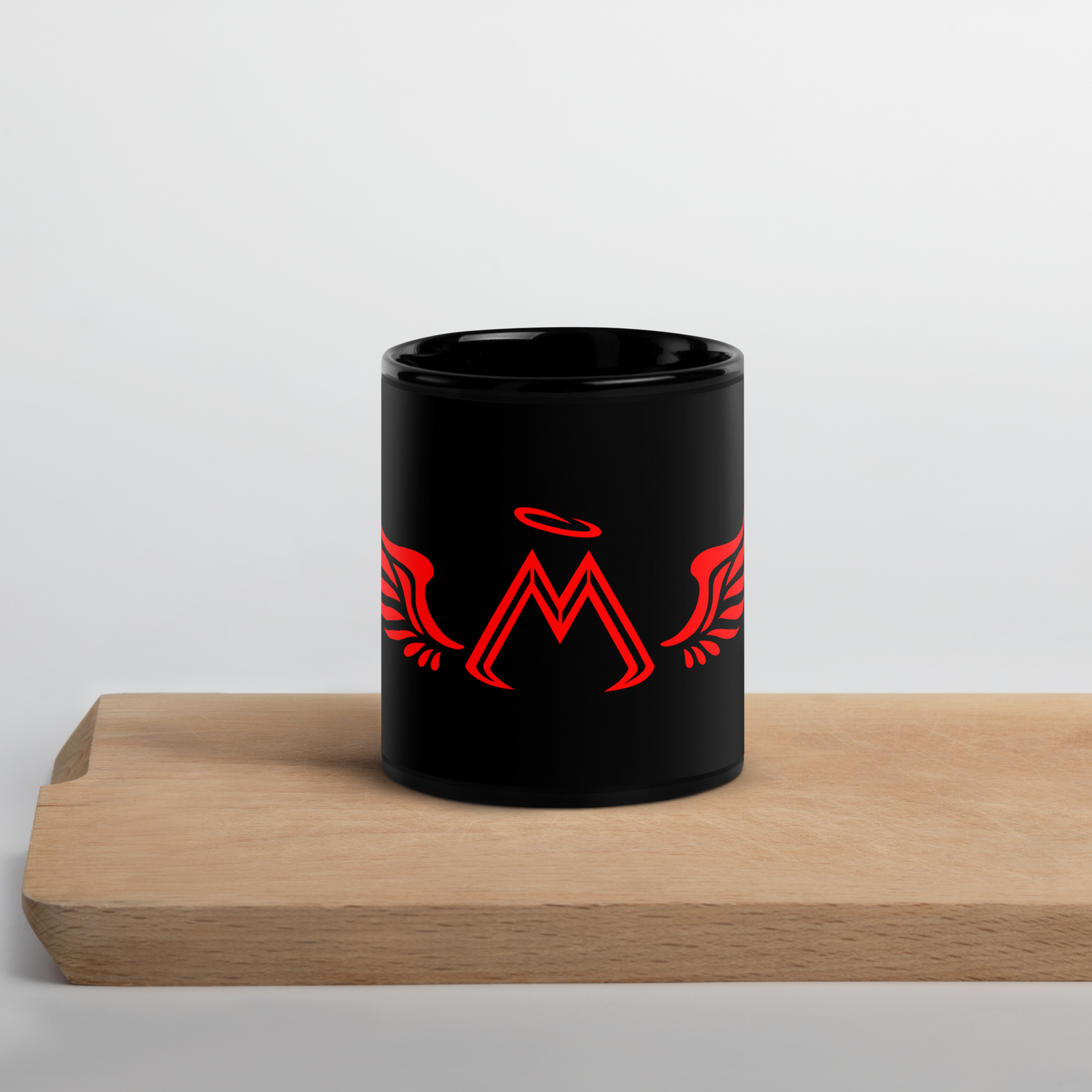 Black Glossy 11 oz Mug With Red MM Iconic Logo