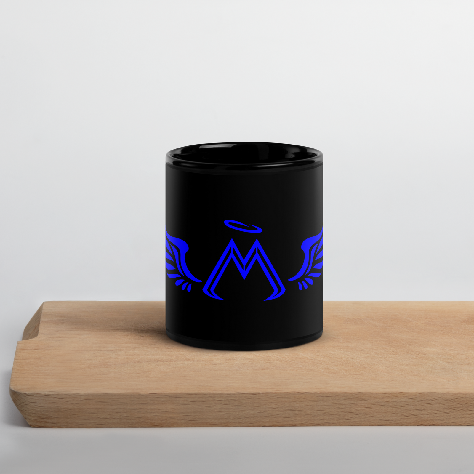 Black Glossy 11 oz Mug With Blue MM Iconic Logo