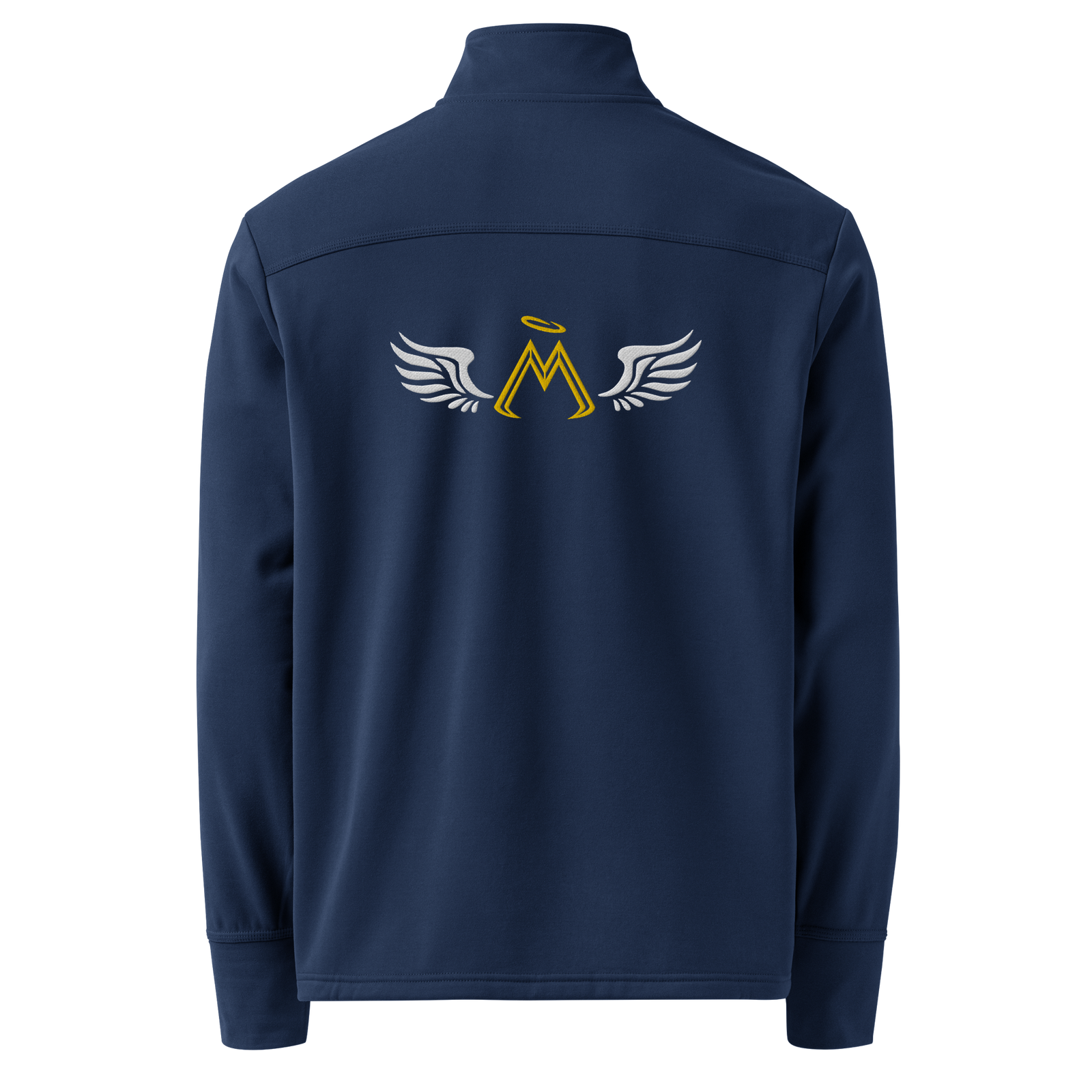 Athletic Navy Champion Unisex Quarter Zip Pullover With Embroidered Classic MM Iconic Logo