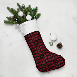 Black Christmas Stocking With Duplicated Red MM Iconic Logo