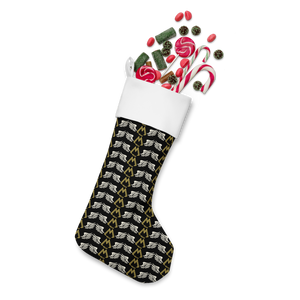 Black Christmas Stocking With Duplicated Classic MM Iconic Logo