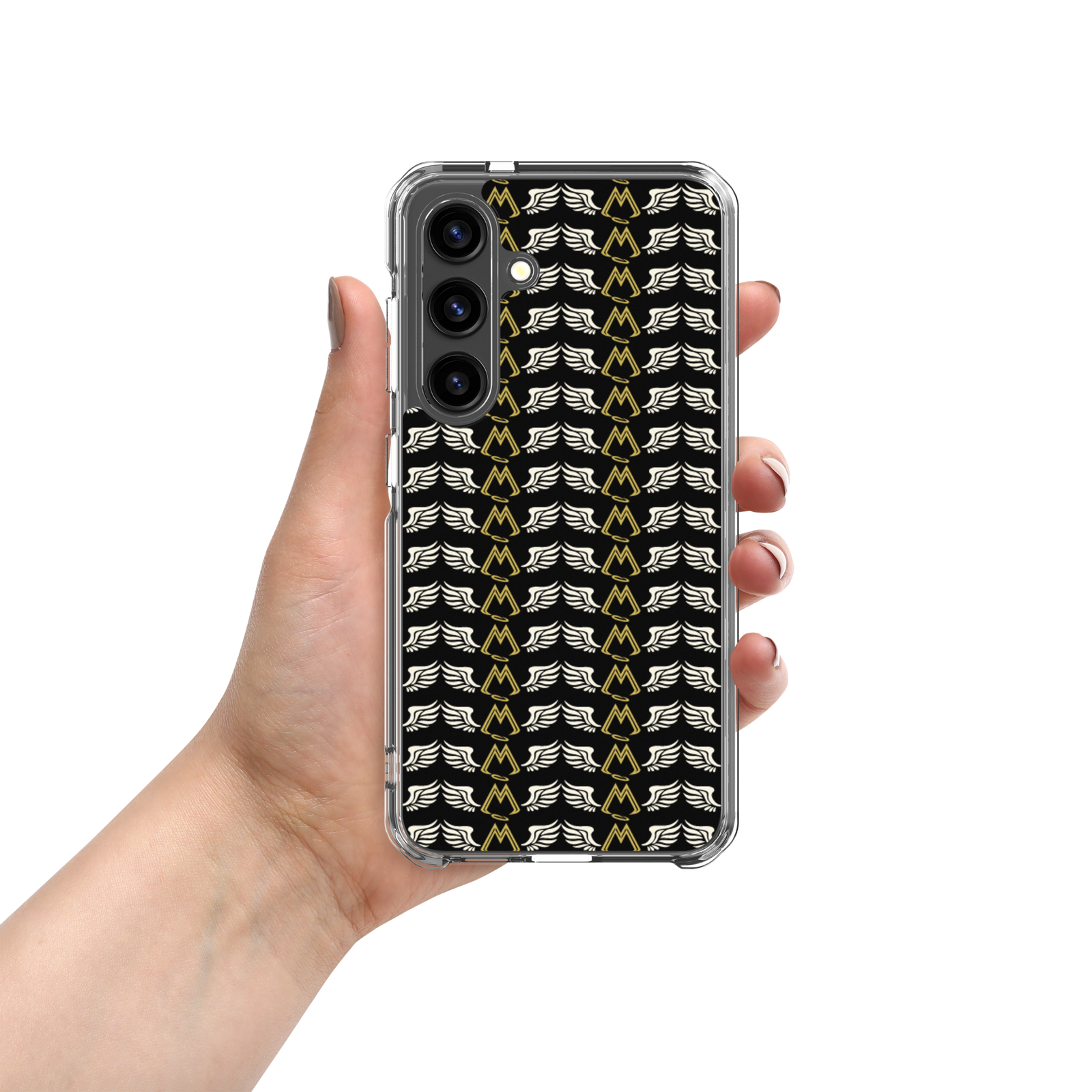 Black Clear Samsung Galaxy S24 Cases With Duplicated Classic MM Iconic Logo