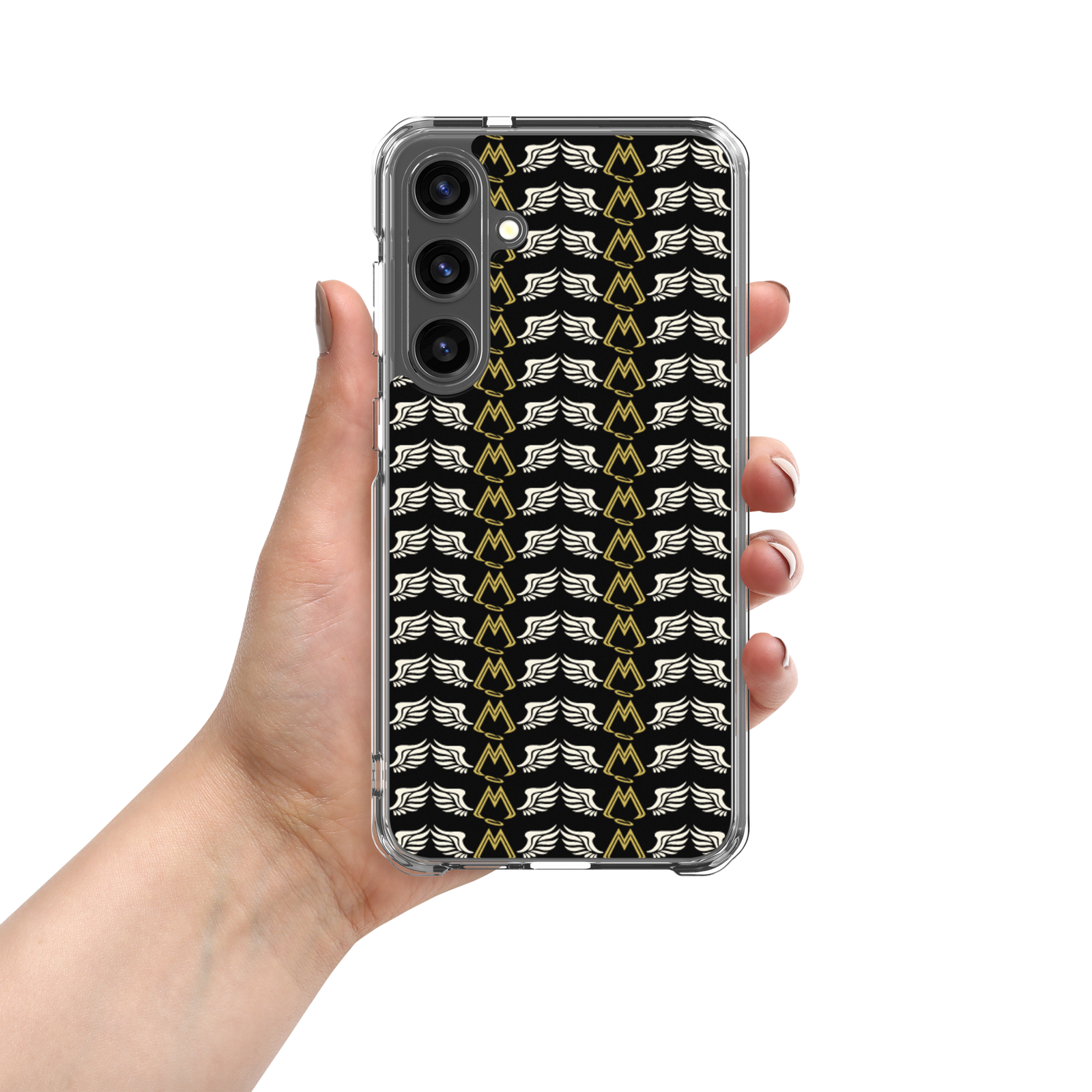 Black Clear Samsung Galaxy S24 Cases With Duplicated Classic MM Iconic Logo