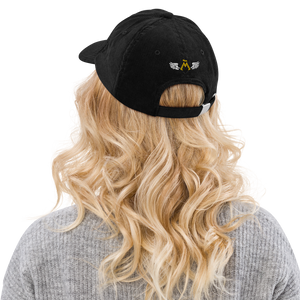 Black Corduroy Hat With Embroidered Classic MM Iconic Logo