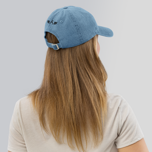 Blue Denim Cap With Embroidered Black MM Iconic Logo