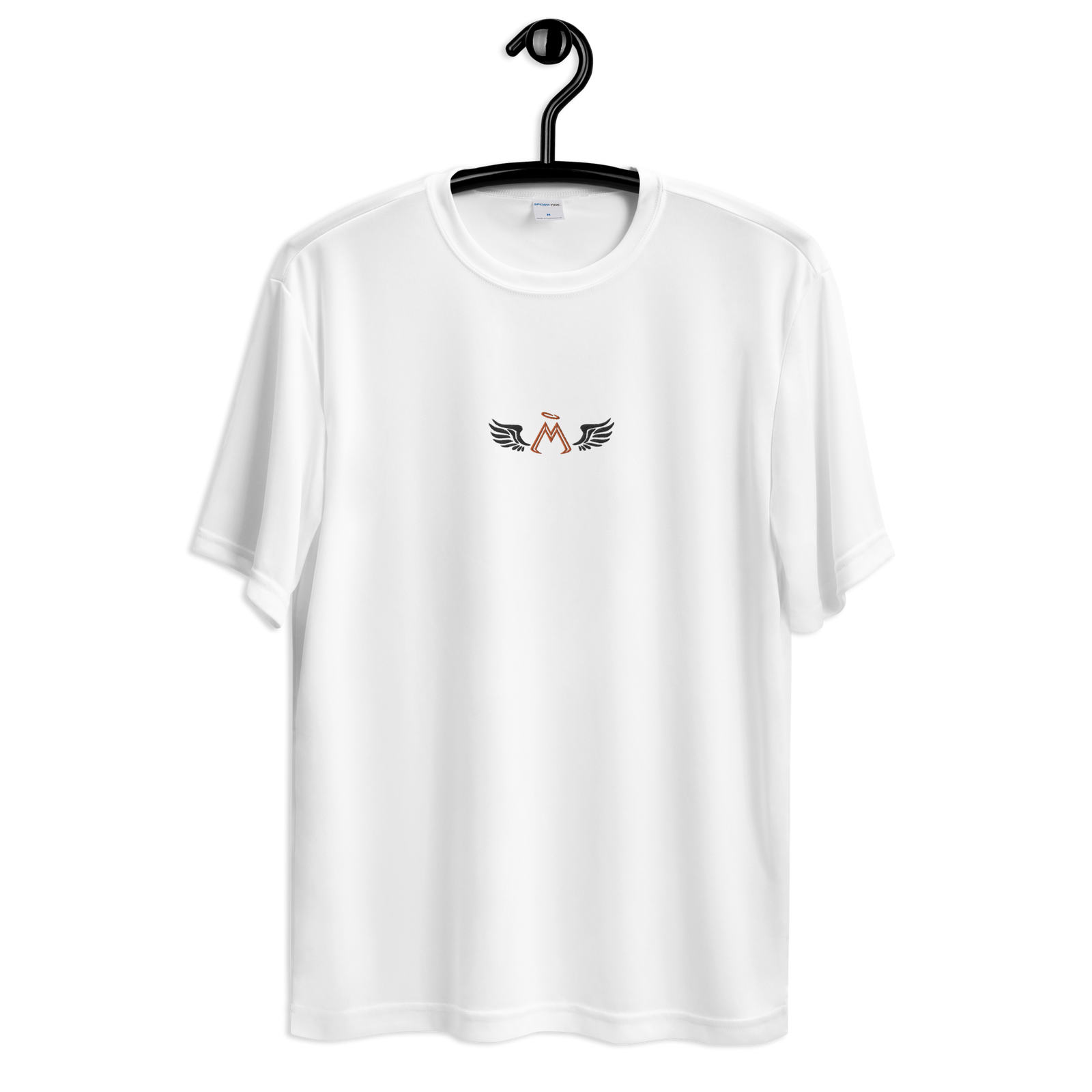 White Sports Jersey With Embroidered Orange-Black MM Iconic Logo