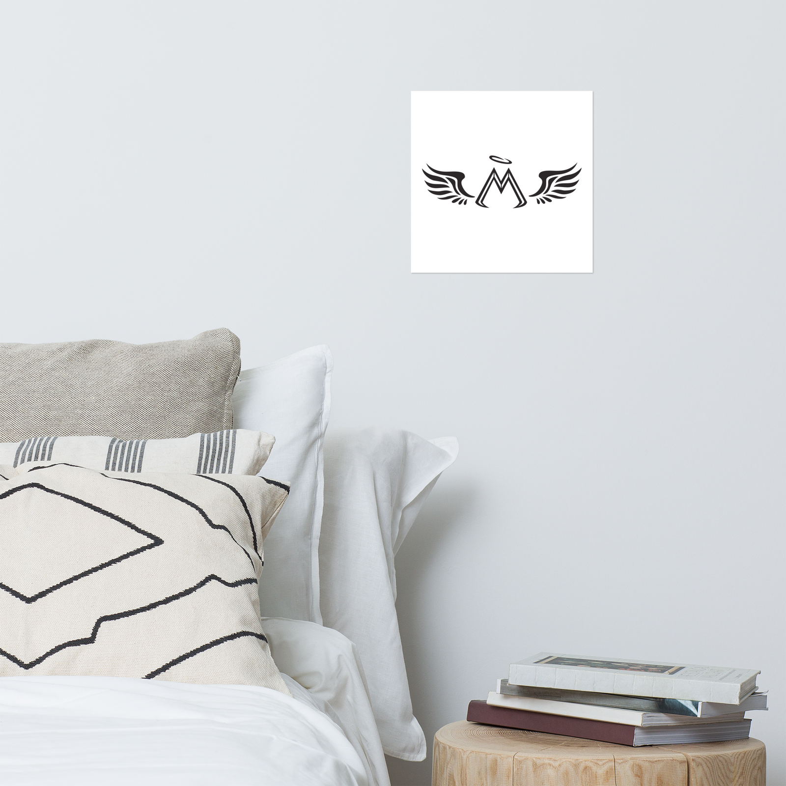 White Poster With Black MM Iconic Logo