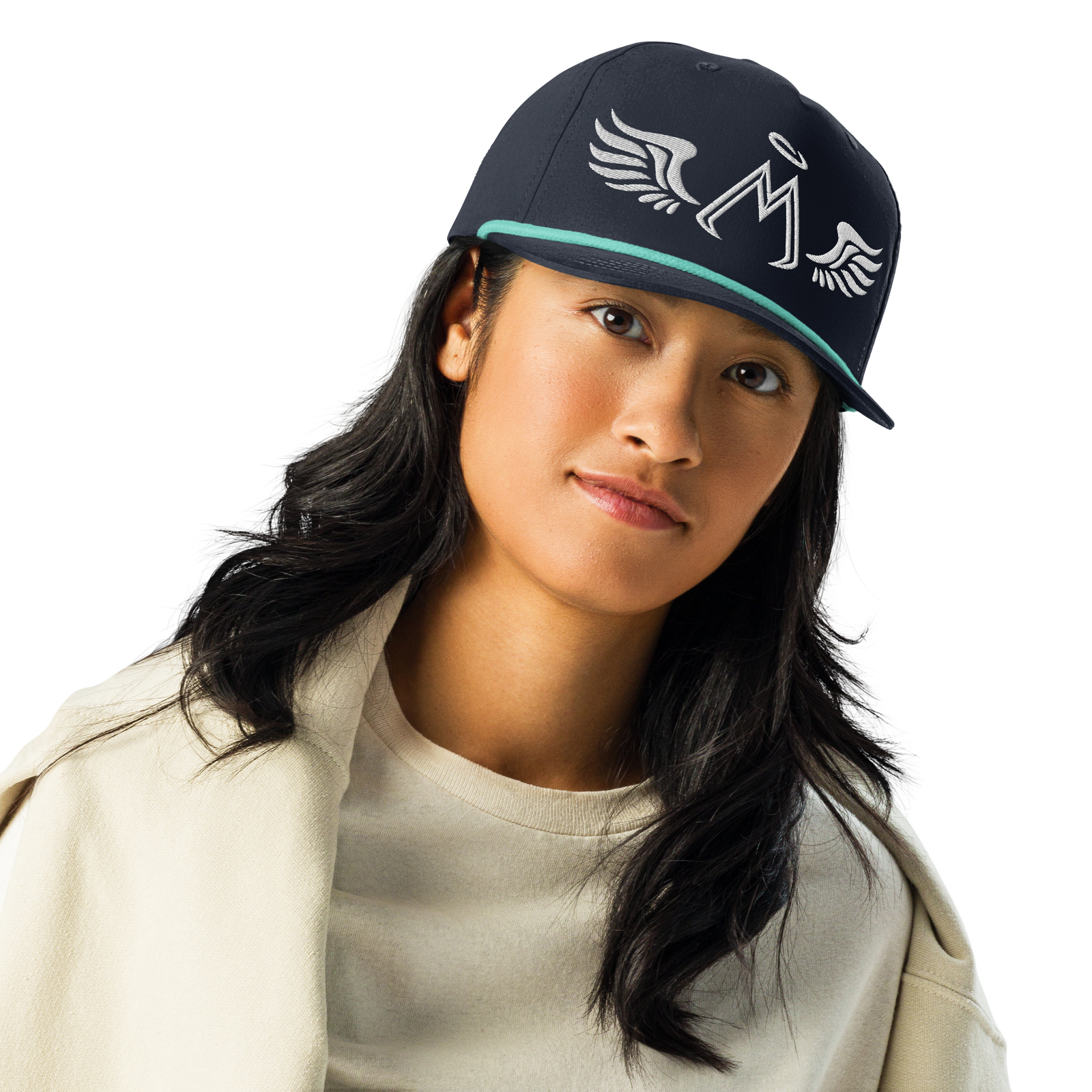 Navy Mint Golf Rope Cap With Embroidered White MM Iconic Logo