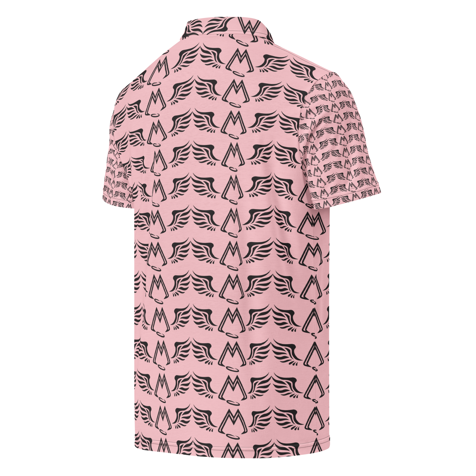 Men’s Pink Slim Fit Polo With Duplicated Black MM Iconic Logo