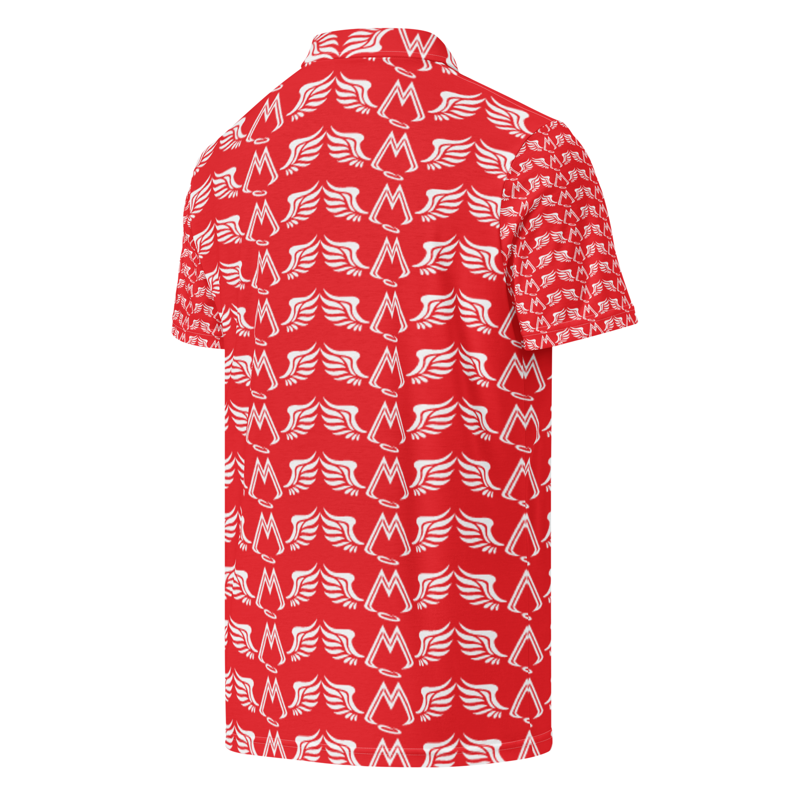 Men’s Red Slim Fit Polo With Duplicated White MM Iconic Logo