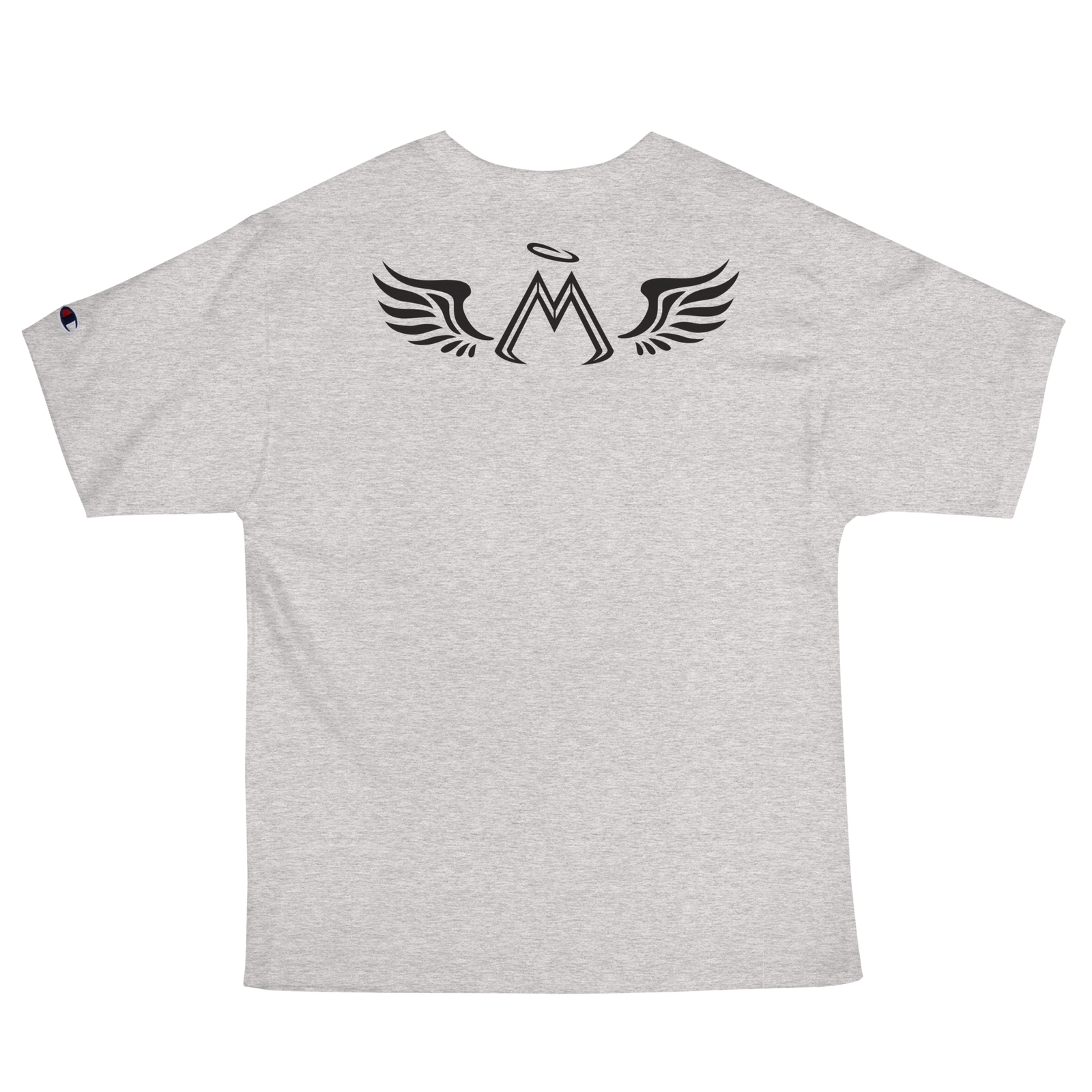 Men's Oxford Grey Heather Champion T-Shirt With Black MM Iconic Logo