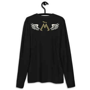 Black Long Sleeve Fitted Crew With Classic MM Iconic Logo