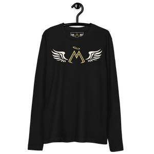 Black Long Sleeve Fitted Crew With Classic MM Iconic Logo