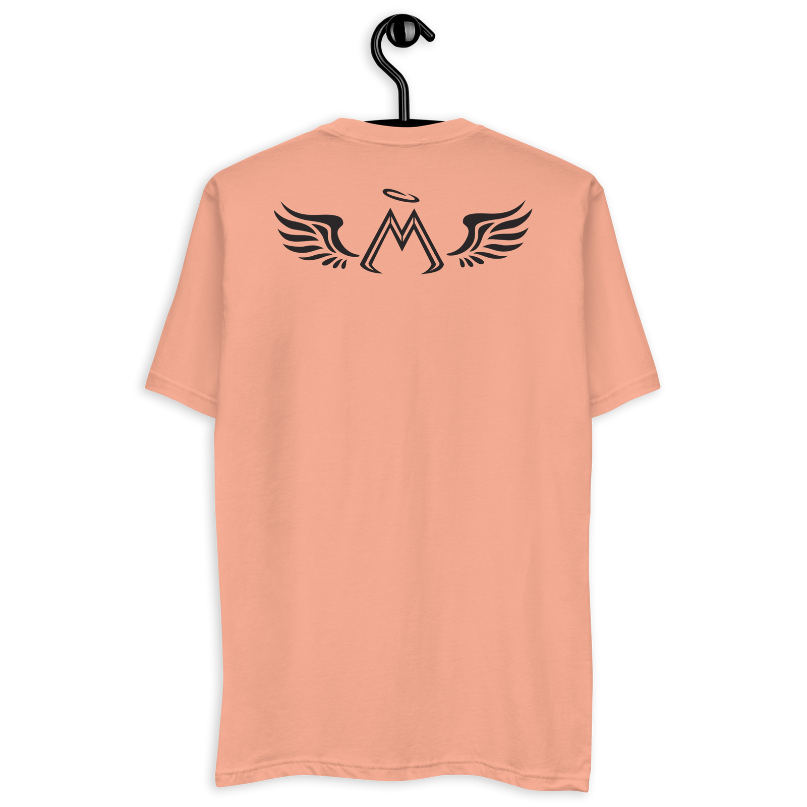 Desert Pink Fitted Short Sleeve T-shirt With Black MM Iconic Logo