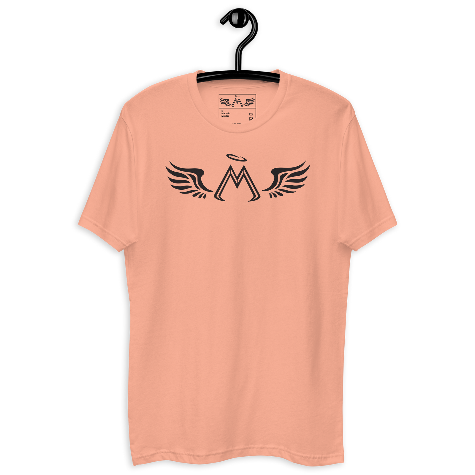 Desert Pink Fitted Short Sleeve T-shirt With Black MM Iconic Logo