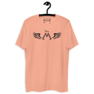 Desert Pink Fitted Short Sleeve T-shirt With Black MM Iconic Logo