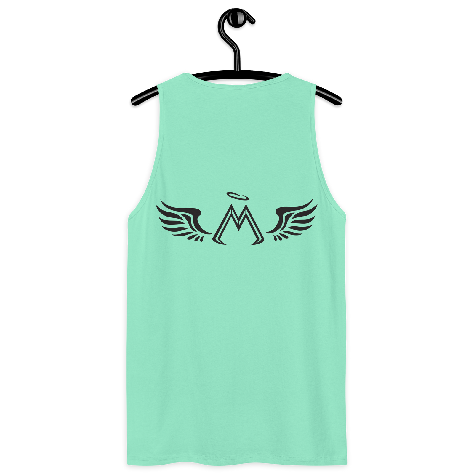 Mint Green Premium Tank Top With Black MM Iconic Logo