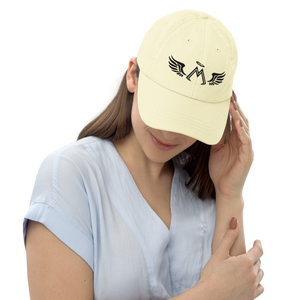 Lemon Pastel Baseball Hat With Embroidered Black MM Iconic Logo