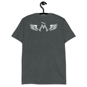Dark Heather Short-Sleeve Unisex T-Shirt With White MM Iconic Logo