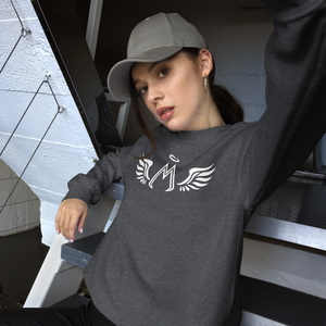 Dark Heather Unisex Sweatshirt With White MM Iconic Logo