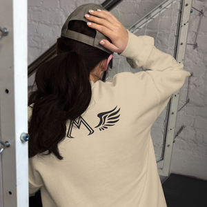 Tan Sand Unisex Sweatshirt With Black MM Iconic Logo