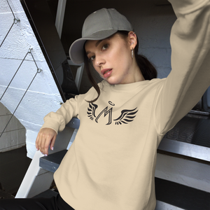 Tan Sand Unisex Sweatshirt With Black MM Iconic Logo