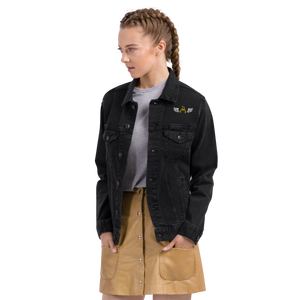 Black Denim Unisex Jacket With Embroidered Classic MM Iconic Logo