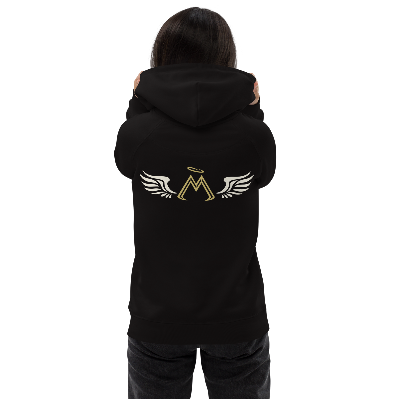 Black Unisex Pullover Hoodie With Classic MM Iconic Logo