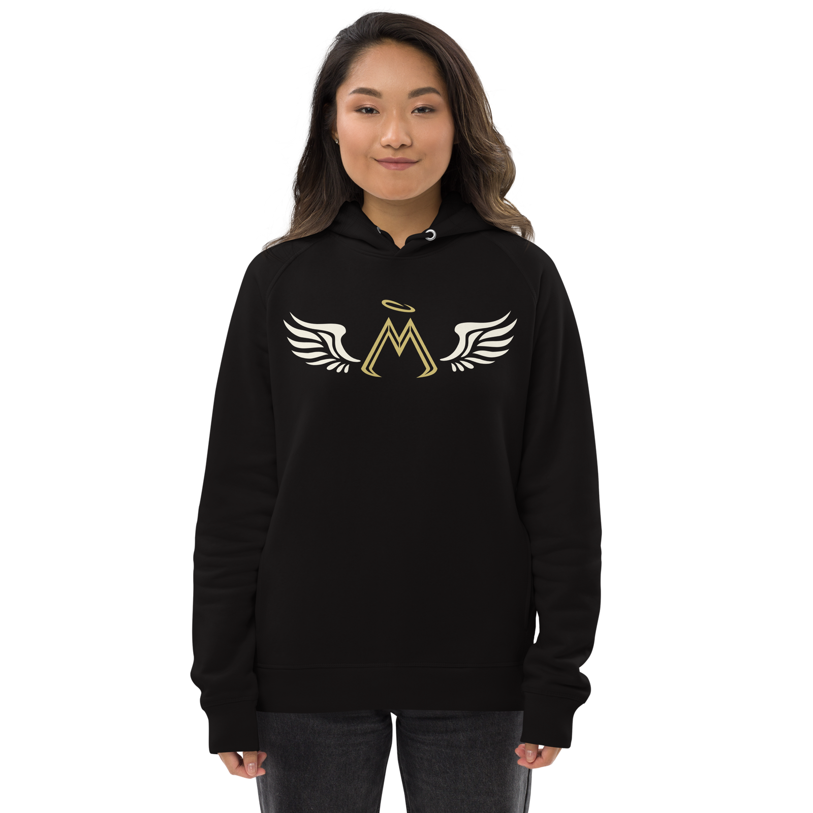 Black Unisex Pullover Hoodie With Classic MM Iconic Logo