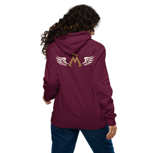 Maroon Eco Raglan Hoodie With Embroidered Classic MM Iconic Logo