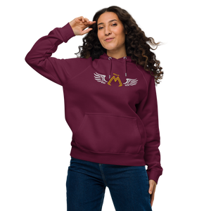 Maroon Eco Raglan Hoodie With Embroidered Classic MM Iconic Logo