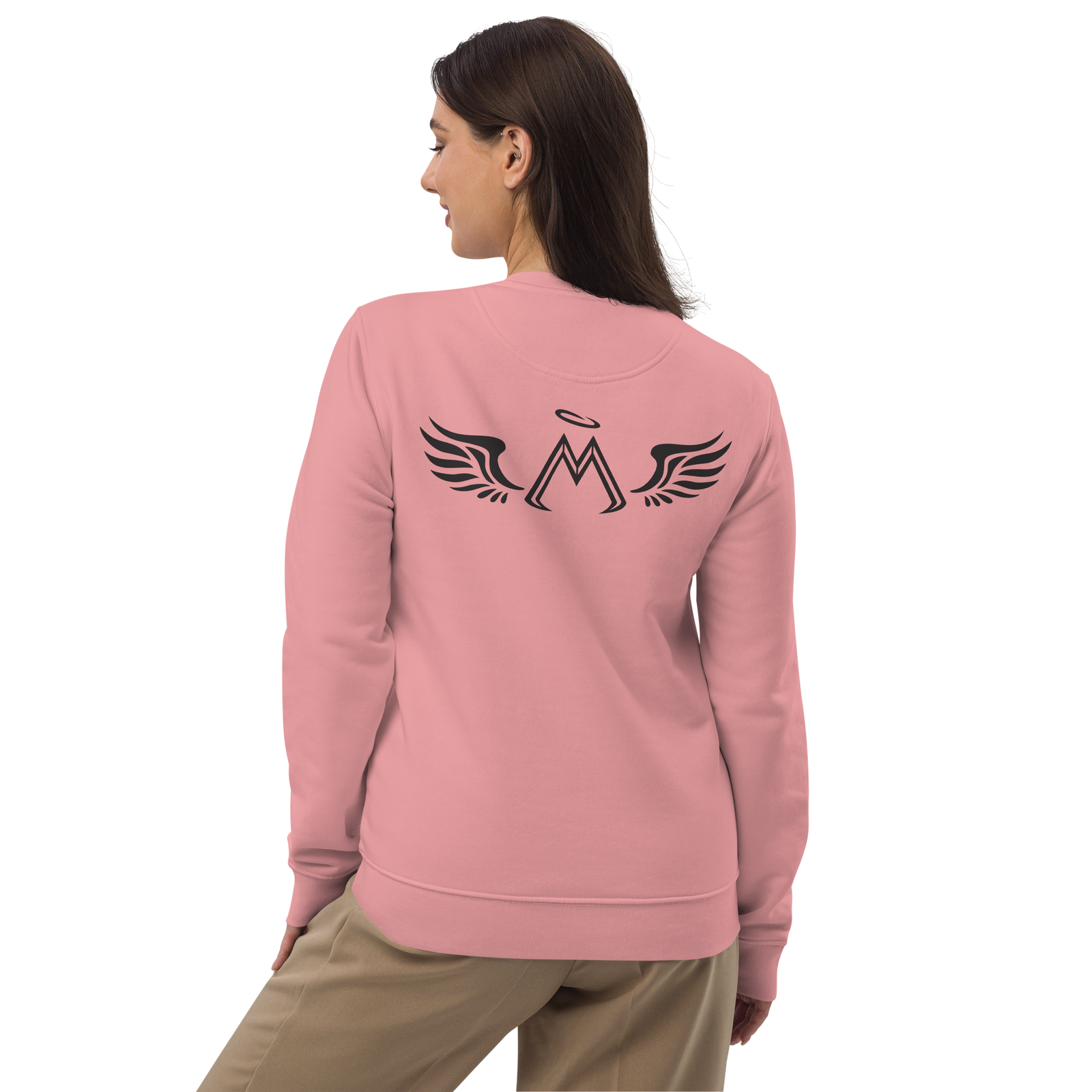 Canyon Pink Unisex Eco Sweatshirt With Embroidered Black MM Iconic Logo