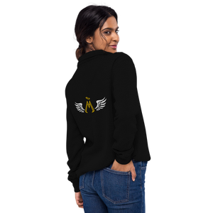 Black Unisex Fleece Pullover With Embroidered Classic MM Iconic Logo