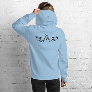 Light Blue Unisex Hoodie With Black MM Iconic Logo