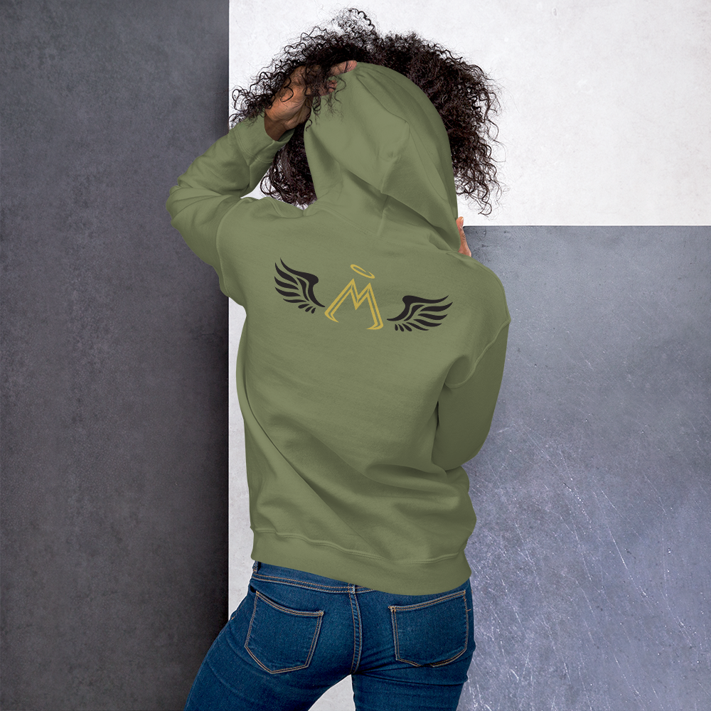Army Green Hoodie With Gold-Black MM Iconic Logo