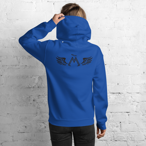 Blue Unisex Hoodie With Black MM Iconic Logo