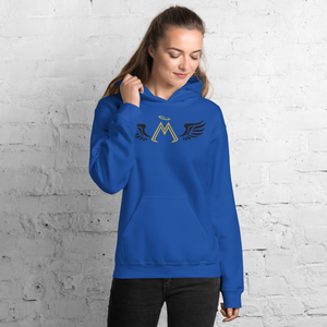 Blue Unisex Hoodie With Gold-Black MM Iconic Logo