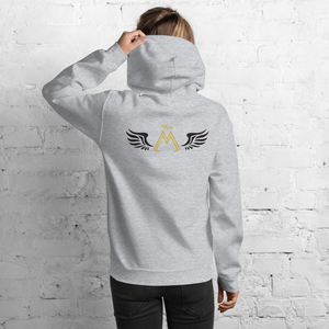 Sport Grey Unisex Hoodie With Gold-Black MM Iconic Logo